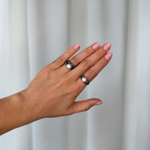 antique pearl & diamond