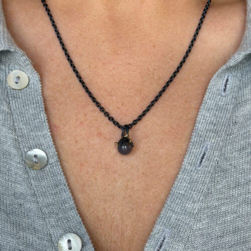 urban leaf drop grey moonstone vedhæng (s)