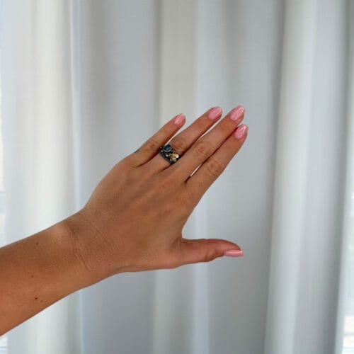 ring dubeca aqua flower