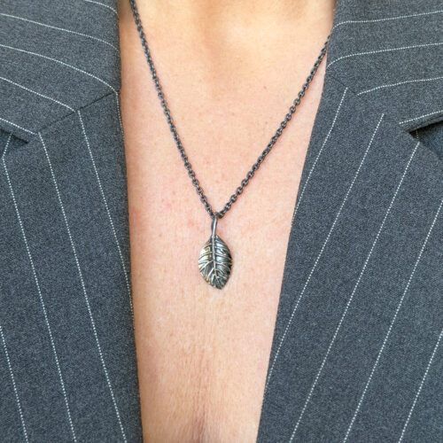 beech silver blad vedhæng (s)