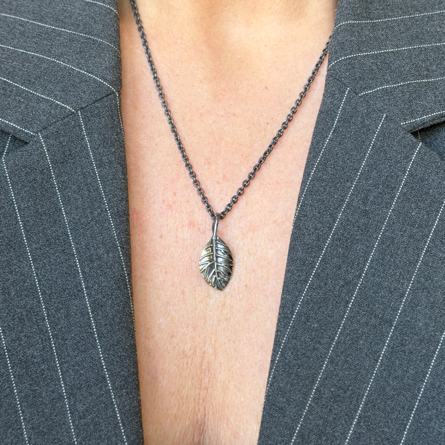 beech silver blad vedhæng (s)