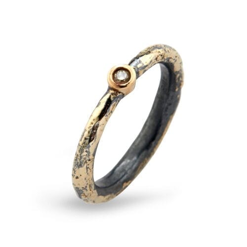 billig guld ring med diamant