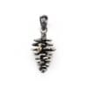 Small Nordic Pine Cone Pendant Jewellery Of Silver With A Diamond