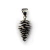 Large Nordic Pine Cone Pendant Jewellery Of Silver With A Diamond