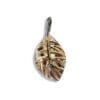 small autumn leaf made of silver and gold ornament