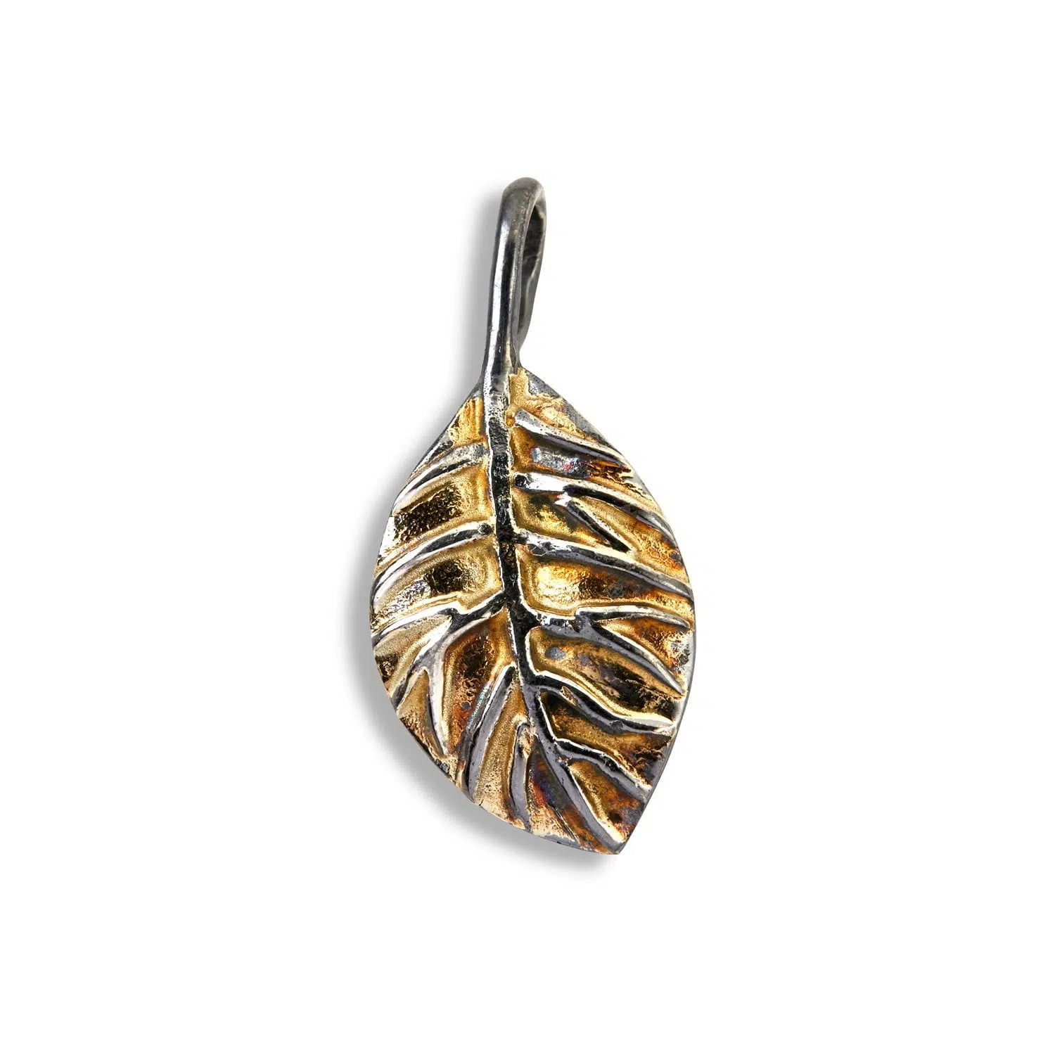 Small Autumn Leaf Made Of Silver And Gold Ornament