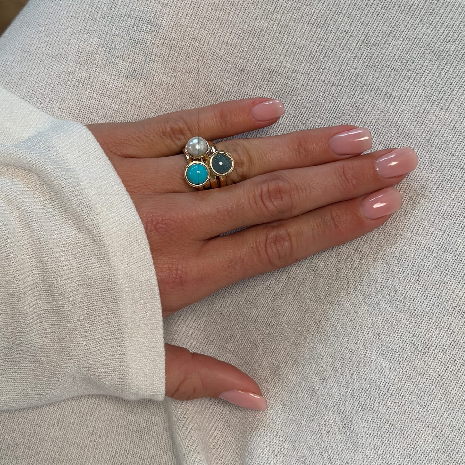 ring victoria rose turquois cab