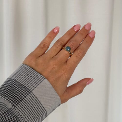 ring victoria rose aquamarine cab