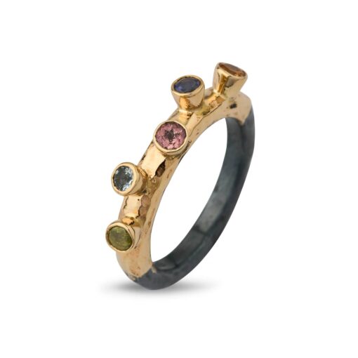 ring with different colour stones