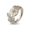 Ring Beech Leaves - Leaf Ring Silver With Diamond