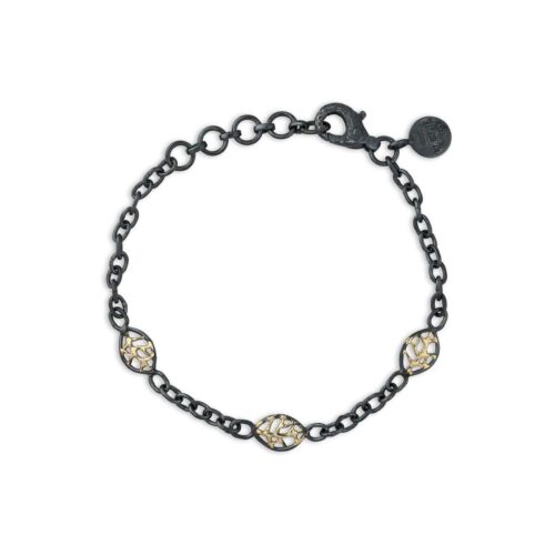 bracelet with leaf pendants