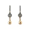 Diamond Ball And Gold Plated Earhangers
