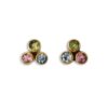 Blue, Green And Pink Semi Precious Stone Earrings