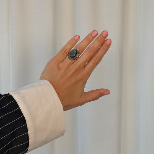 ring corso boho grey moon