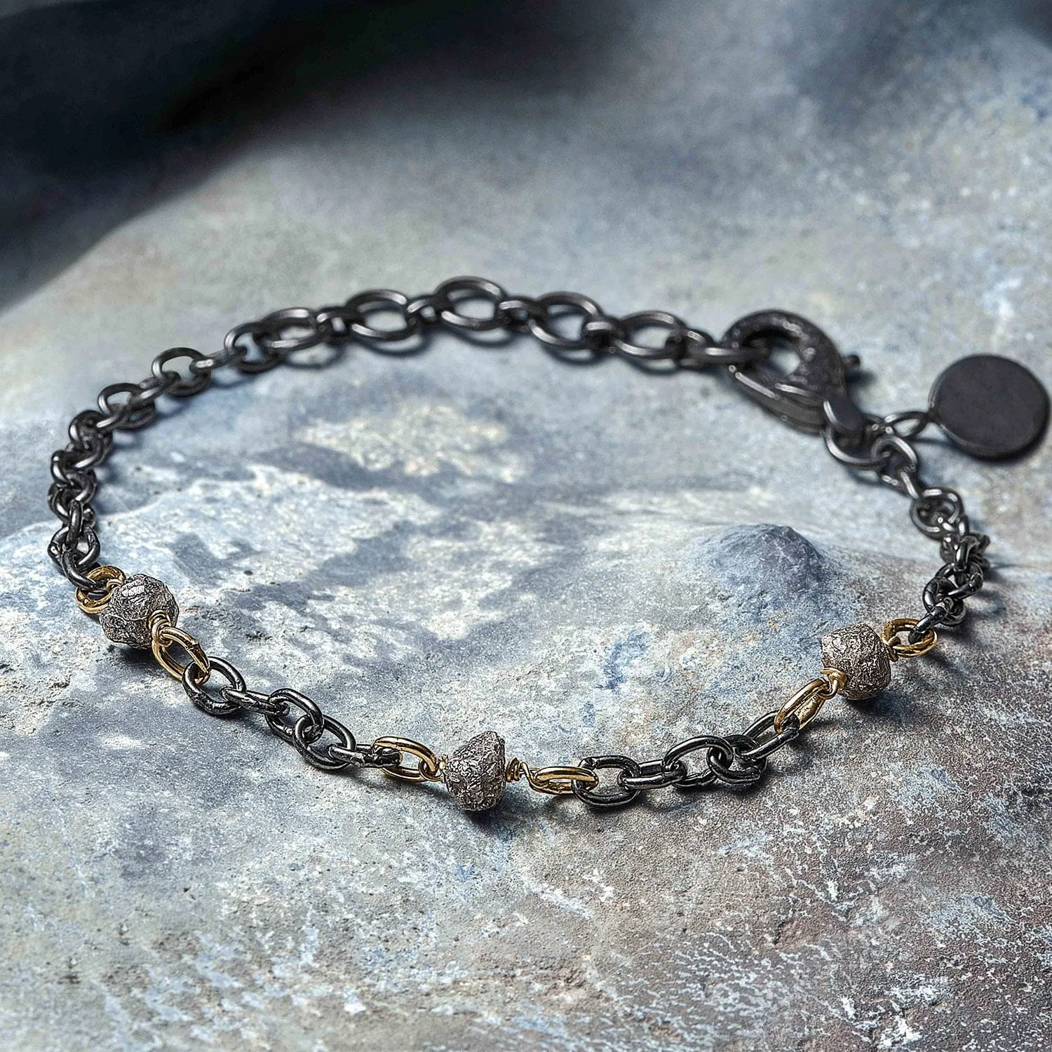 Rå diamant armbånd