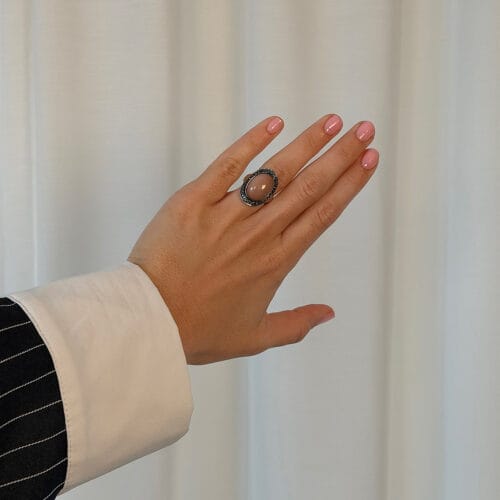 ring corso boho pink moon