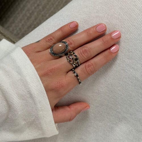 ring corso boho pink moon