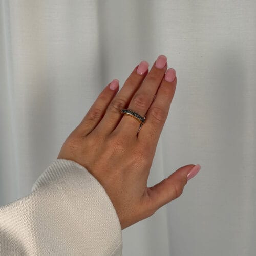 ring manhattan skyline gold pavé