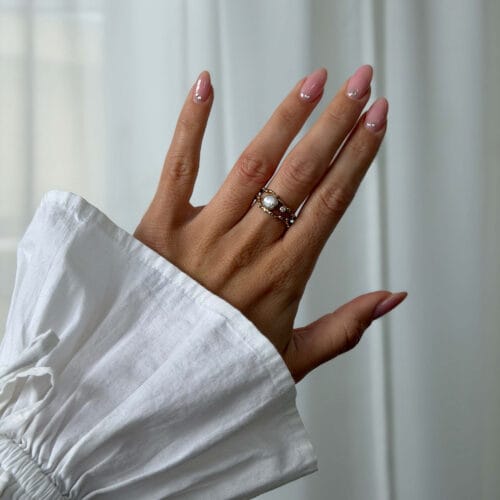 zenith duo white keshi ring