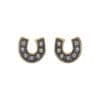Ørestikkere formet som hestesko, med diamanter og guldkant