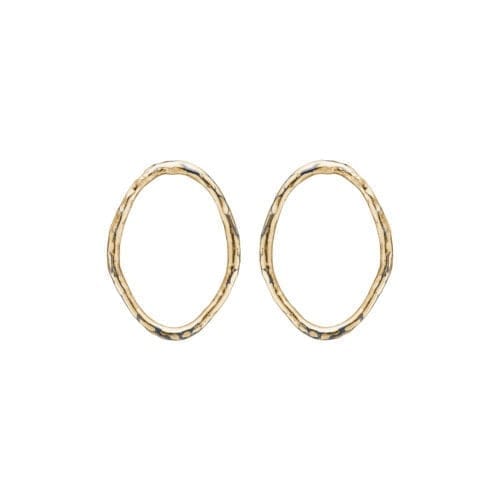 Ovale Sølv og Guld Ørestikkere