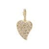 Hjerte vedhæng i guld med diamanter