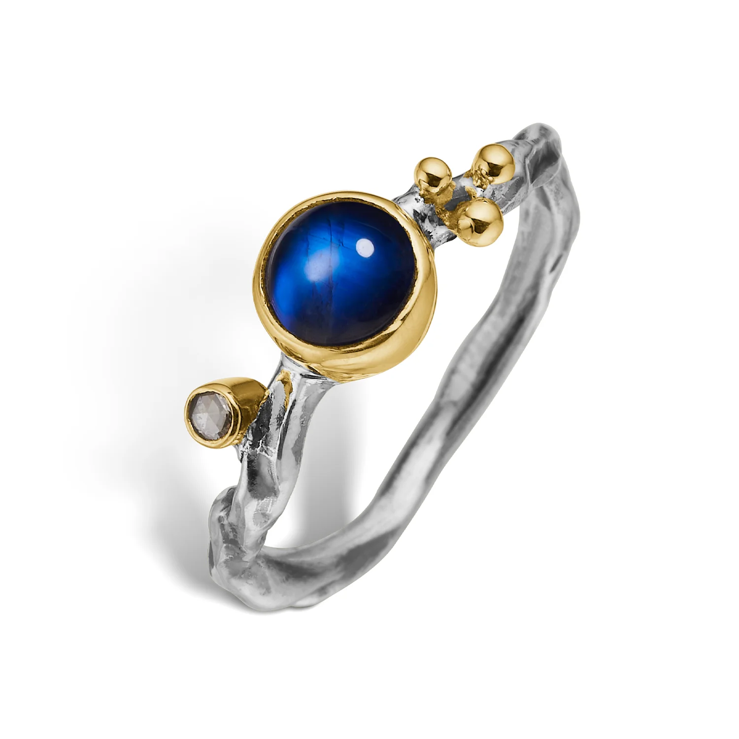 Grace Single Rainbow Moon Ring