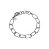 Sølv armbånd med kædeled og lås
