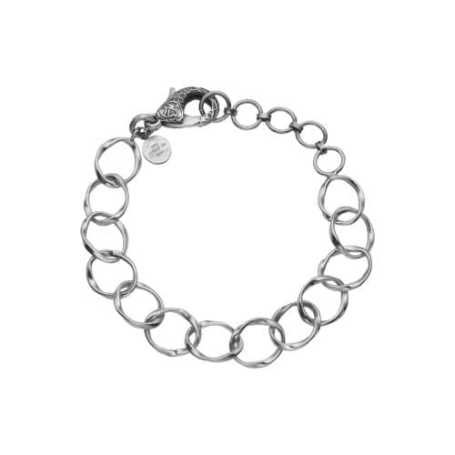 Sølv armbånd med mellemstore kædeled