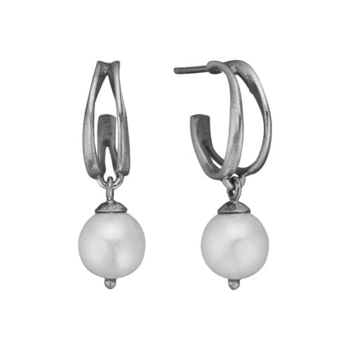 Sølvøreringe med perler