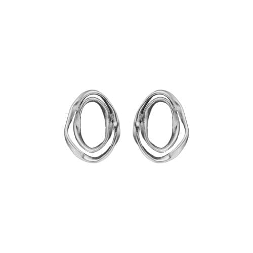 Sølv øreringe i moderne design