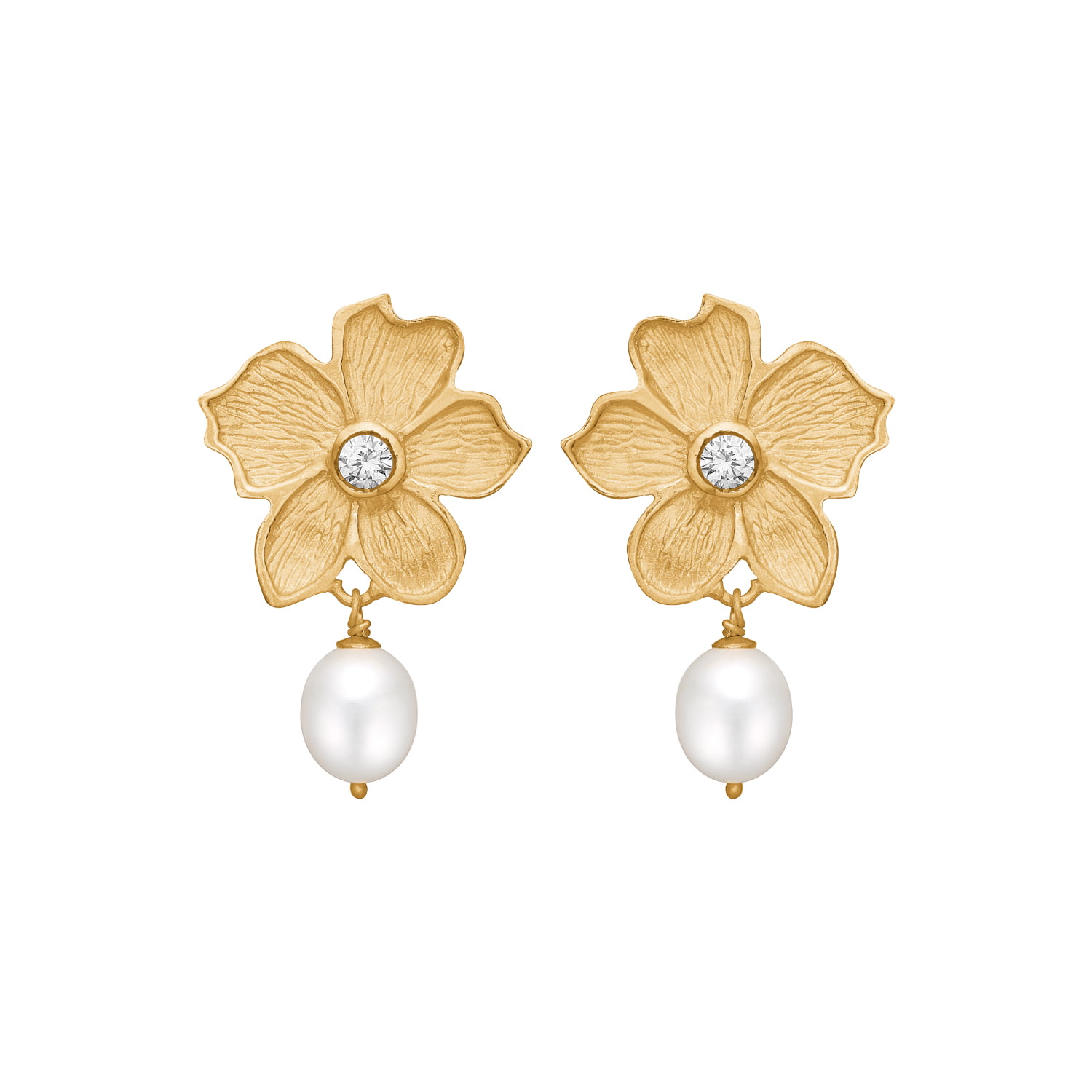 Poppy Zirconia & Pearl (GP) Ørestikkere