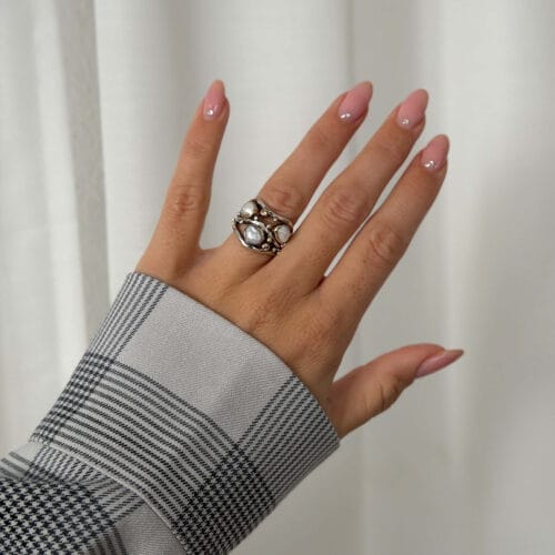 kepler white keshi perle ring