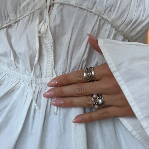 kepler white keshi perle ring