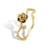 Guldring med Rose og Diamant