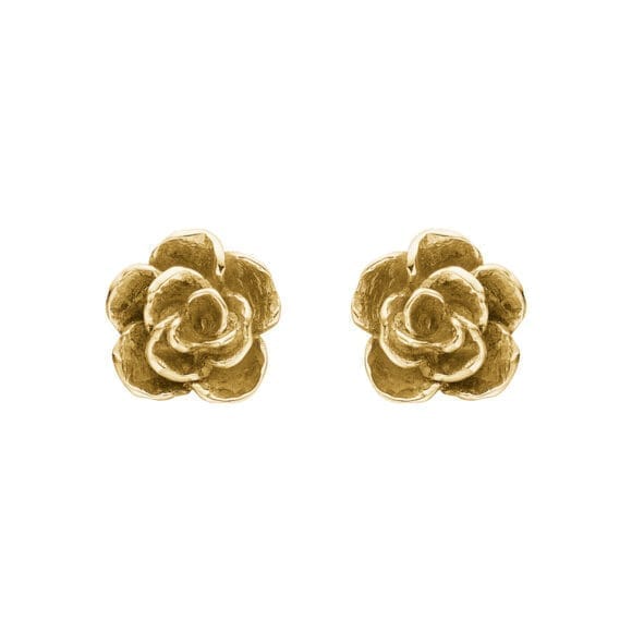 Gyldne rose øreringe i smukt design