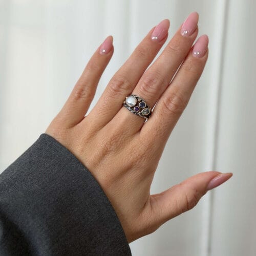 grace duo boquet blue ring