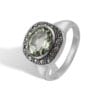 frida signet pavé green amethyst
