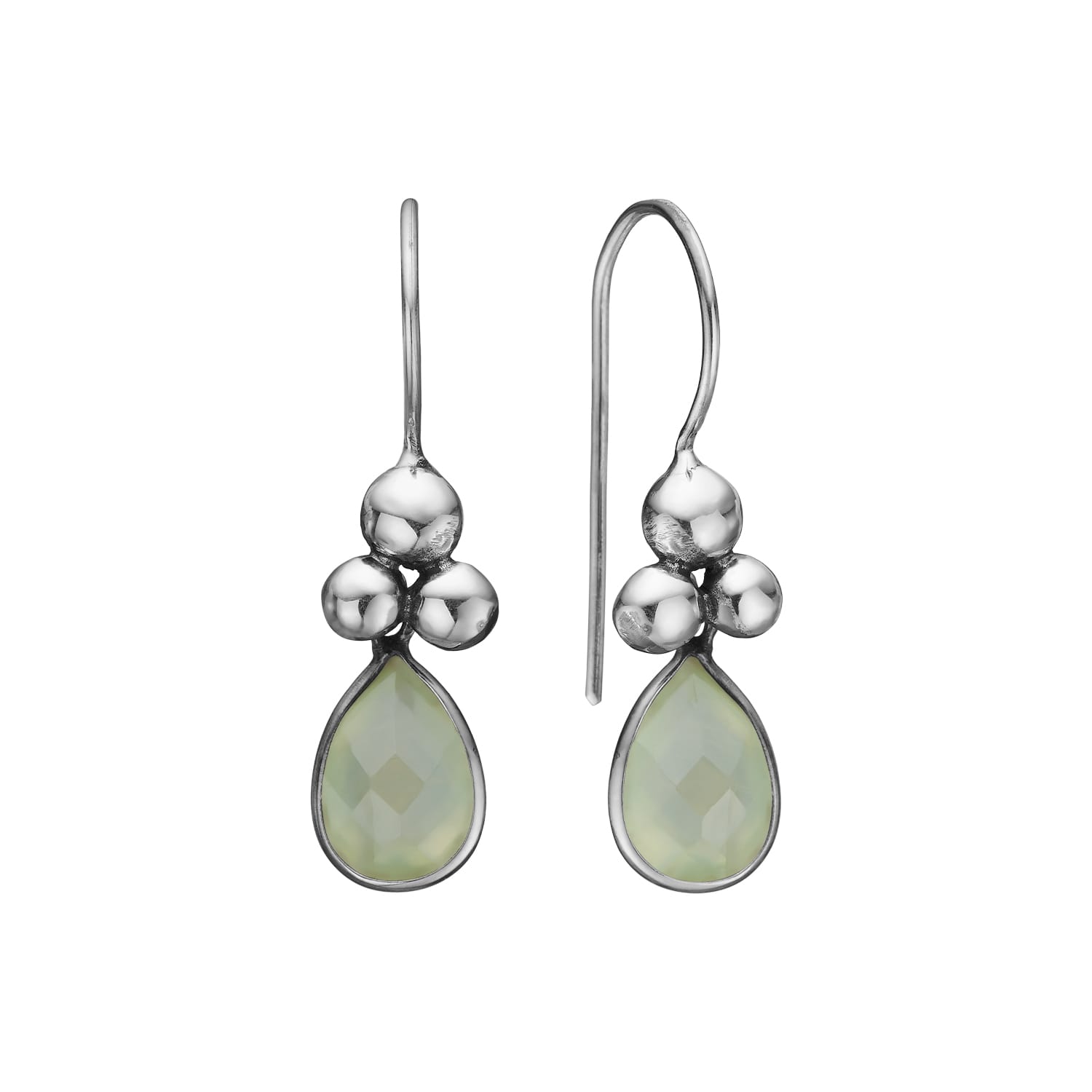 Rose Buds Drop Prehnite ørehængere