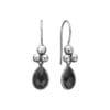 Rose Buds Drop Black Onyx ørehængere