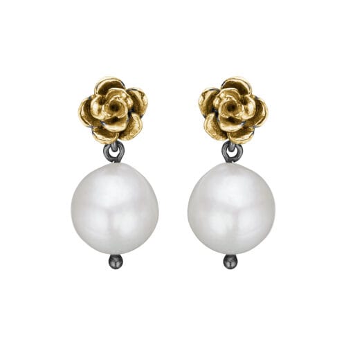 Aphrodite Golden Rose Pearl ørestikkere