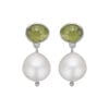 Siv Raw PeridotPearl ørestikkere