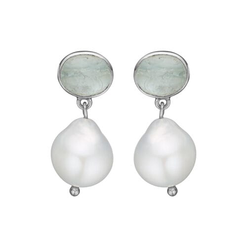 Siv Raw Aqua Pearl ørestikkere