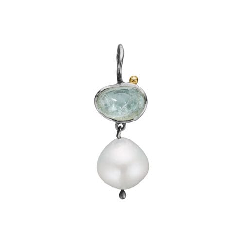 Grace Raw Aqua Pearl vedhæng