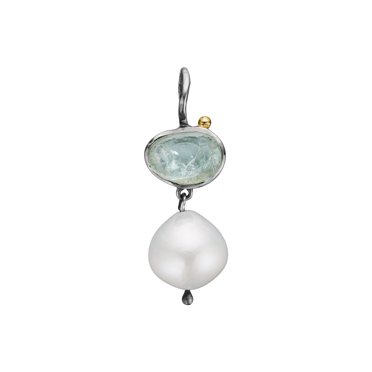 Grace Raw Aqua Pearl vedhæng